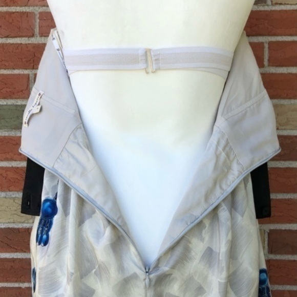 Nanette Lepore Silk White Black Blue Strapless Mini Dress 👗 - Picture 9 of 16